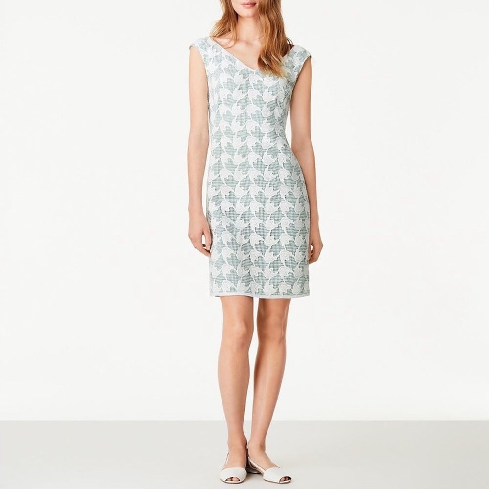Tory Burch Brooklyn Lace Mini Dress Mint White Size 8